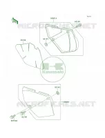 Side Covers pour Kawasaki KLX650R 1996