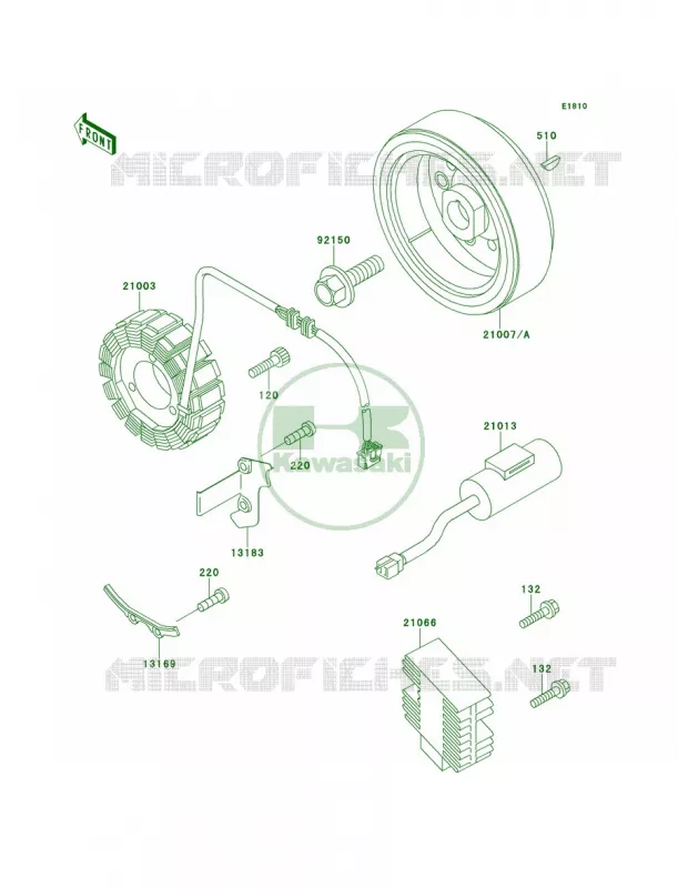 Generator Kawasaki MOTOS 650 1996 KLX650R  KLX650-D1