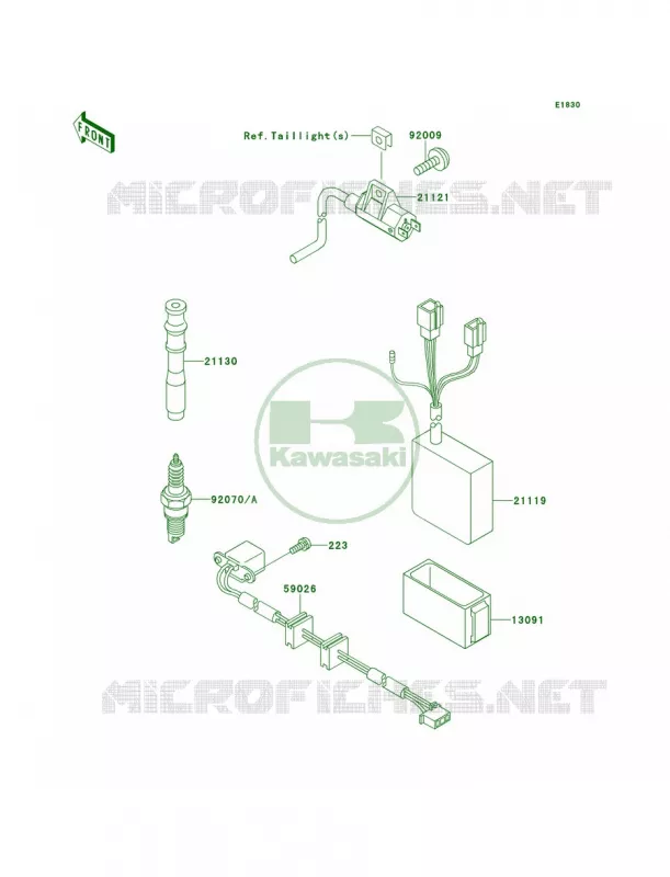 Ignition System Kawasaki MOTOS 650 1996 KLX650R  KLX650-D1
