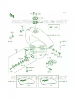 Fuel TankZR550 B1B2 pour Kawasaki Zephyr 1991