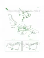 Side CoverChain CaseZR550 B1B2 pour Kawasaki Zephyr 1991