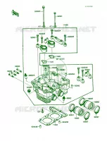 Cylinder Head  250 kawasaki-moto 1990 Ninja 250R 14