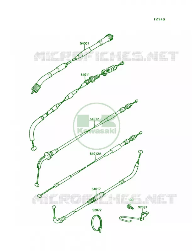 Cables Kawasaki MOTOS 250 1990 Ninja 250R  EX250-F4