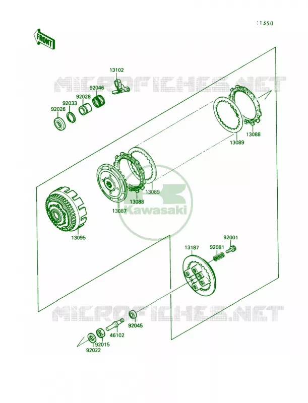 Clutch Kawasaki MOTOS 250 1990 Ninja 250R  EX250-F4