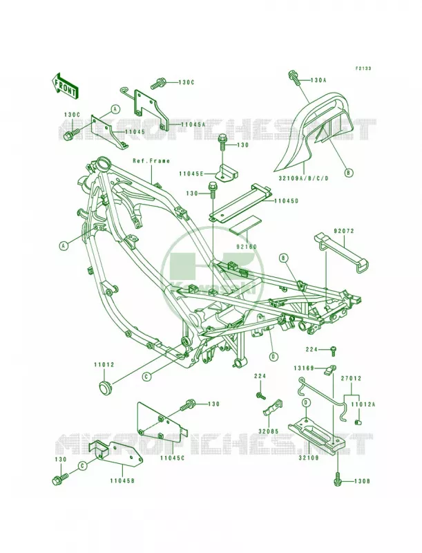 Electro Bracket Kawasaki MOTOS 500 1990 EX500  EX500-A4