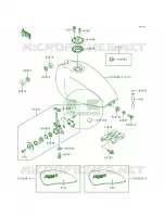 Fuel TankZR550 B1B2 pour Kawasaki Zephyr 1990