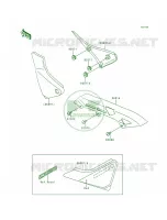 Side CoverChain CaseZR550 B4 pour Kawasaki Zephyr 1990
