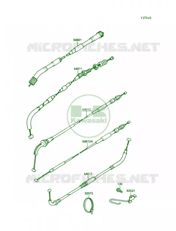 Cables Kawasaki MOTOS 250 1989 Ninja 250R  EX250-F3