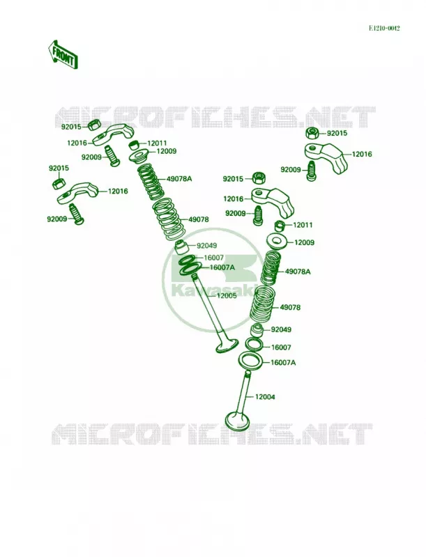 Valves Kawasaki MOTOS 250 1988 Ninja 250R  EX250-F2