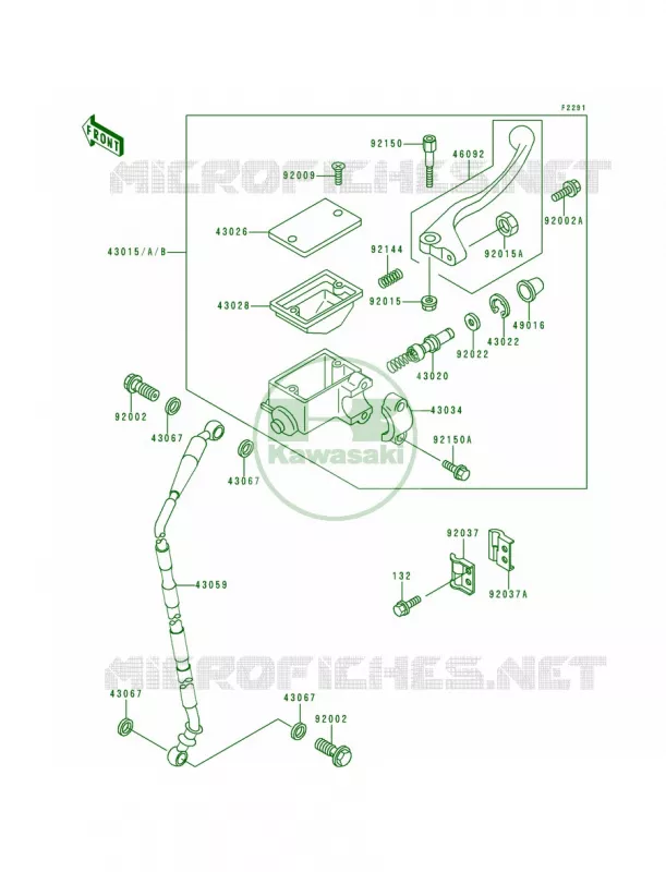 Front Master Cylinder Kawasaki MOTOS 200 1995 KDX200  KDX200-H1
