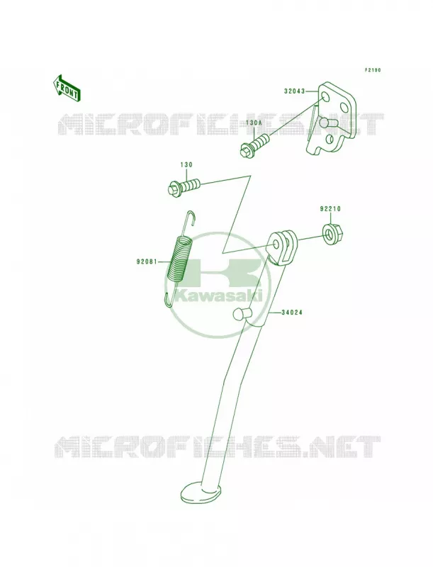Stands Kawasaki MOTOS 200 1995 KDX200  KDX200-H1