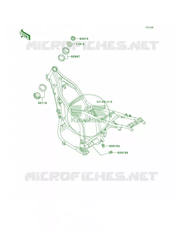 Frame Kawasaki MOTOS 650 1995 KLX650   KLX650-C3