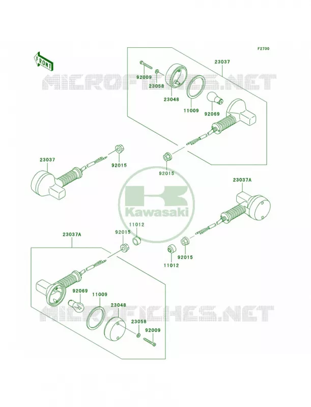 Turn Signals Kawasaki MOTOS 650 1995 KLX650   KLX650-C3
