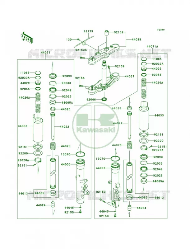 Front Fork Kawasaki MOTOS 1700 2013 Vulcan 1700 Vaquero  VN1700JDFA
