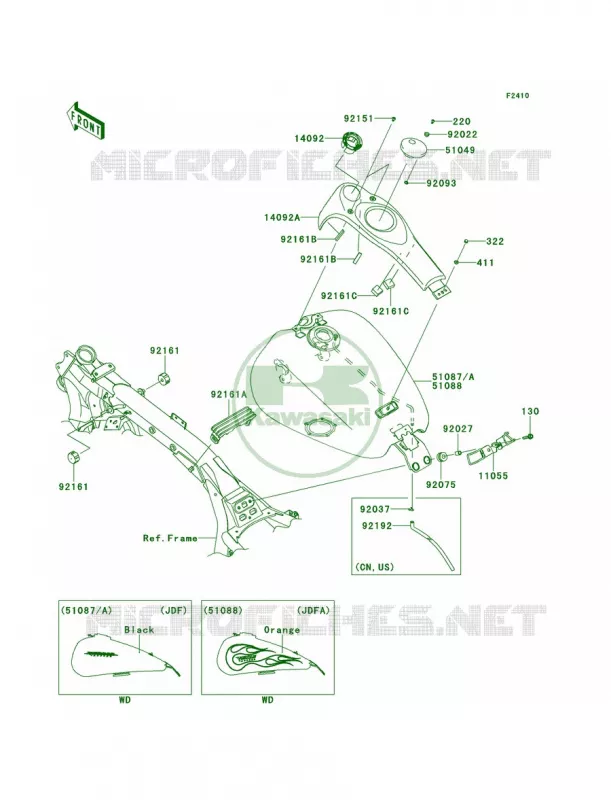 Fuel Tank Kawasaki MOTOS 1700 2013 Vulcan 1700 Vaquero  VN1700JDFA